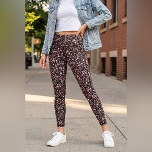 DKNY Women's Printed Leggings Side Logo NWT